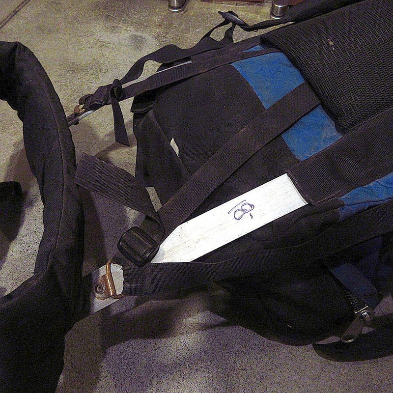 ビンテージ80's○THE NORTH FACE茶タグナイロンフレームパック青