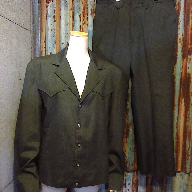 ビンテージ60's○Texas Mesquiteウエスタンスーツツーピースsize 44○26