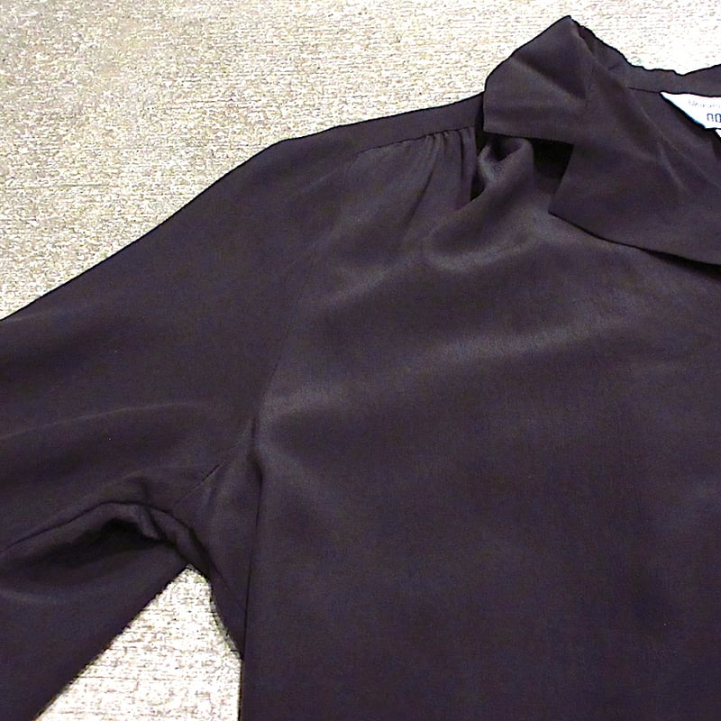 ビンテージ80's90's○nordstromレディースシルクオープンカラー ビンテージ80's90's○nordstromレディースシルクオープンカラー