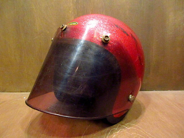 KRW ジェットヘルメット 2500 モデル ビンテージ70's○KRW MODEL 2500 ジェットヘルメット メタリックレッド