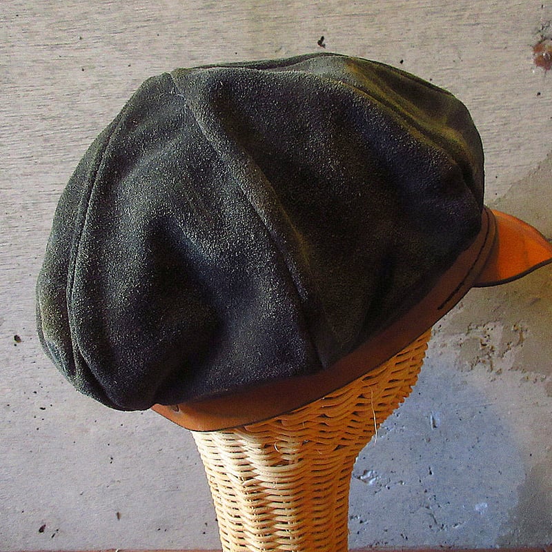 ビンテージ60's70's○8パネルスエードキャスケットsize XL○240505j2-m-