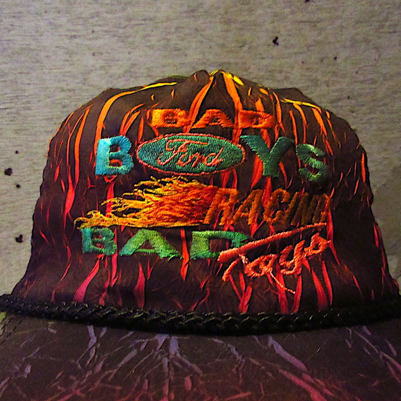 ビンテージ90's○FORD”BAD BOYS RACING”刺繍入りキャップ○260128j