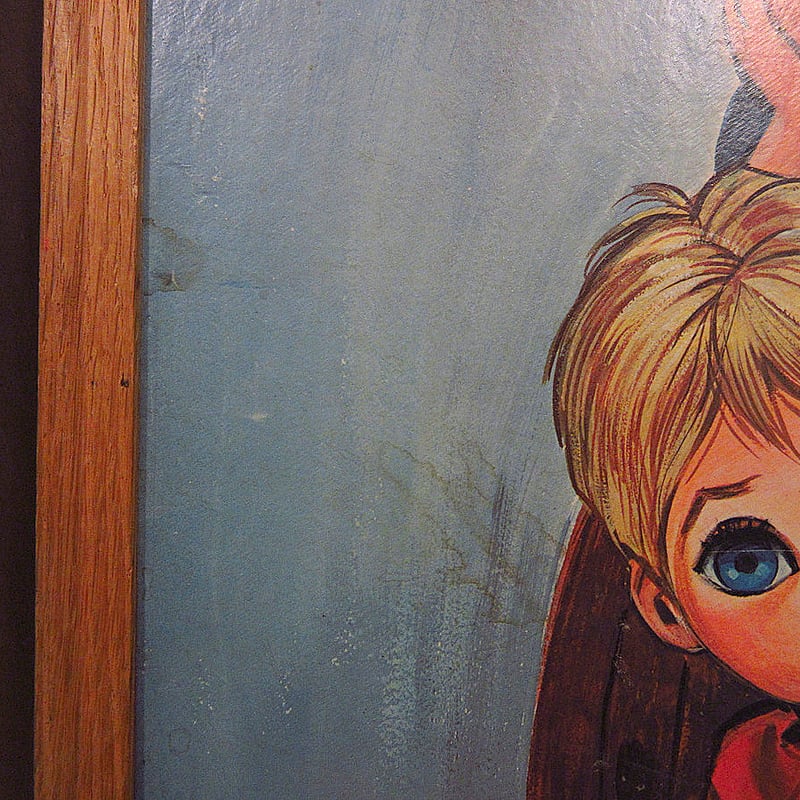 ビンテージ60's70's○EVEビッグアイアート壁掛け○240319j4-sign ビンテージ60's70's○EVEビッグアイアート壁掛け○240319j4-sign