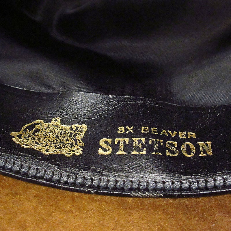 ビンテージ70's○STETSON 3X BEAVERフェドラハットベージュ6 7/8○220