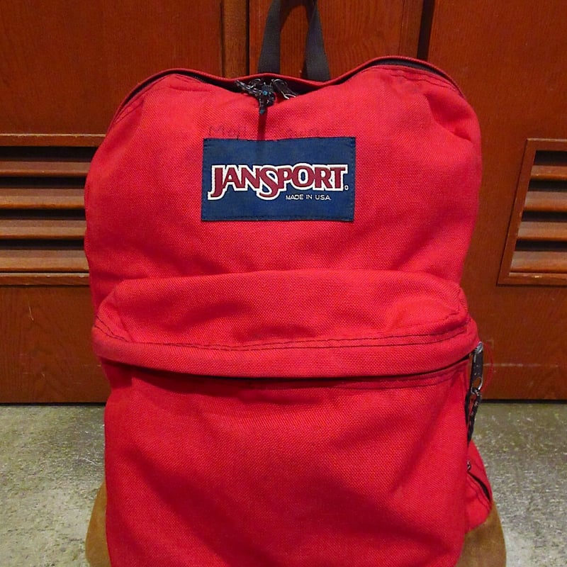 ビンテージ90's○JANSPORTボトムスウェードバックパック赤○220722c4
