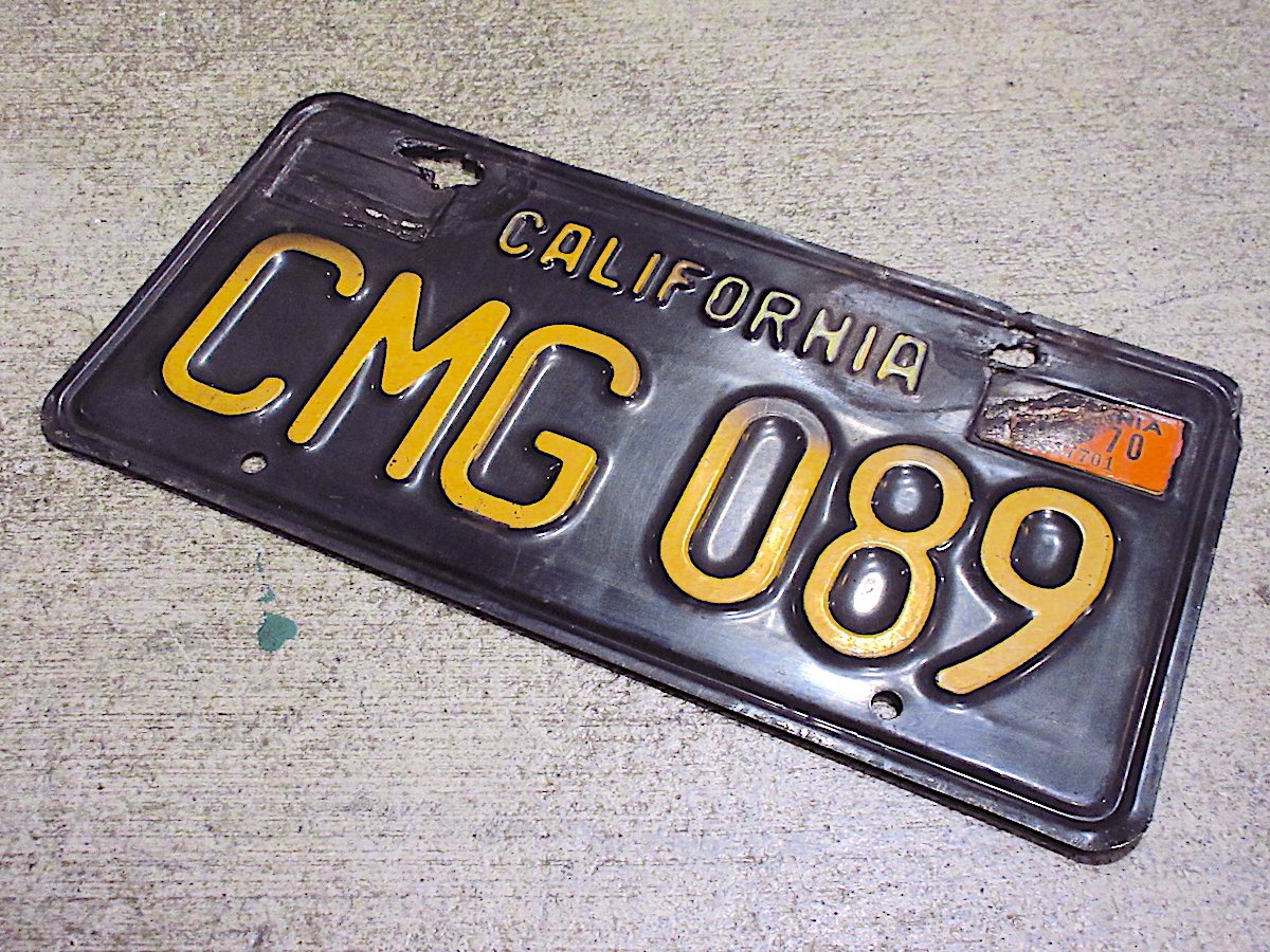 ビンテージ50's60's○CALIFORNIAメタルナンバープレート○250815m2-ot