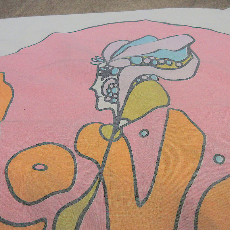 ビンテージ70's○Peter Maxピローケース○250429j5-otclctピーターマッ