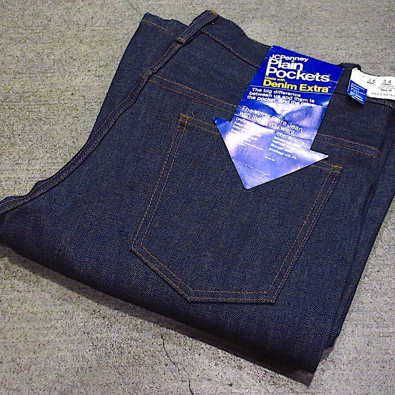 ビンテージ70's○DEADSTOCK JCPenneyデニムフレアパンツ表記W36