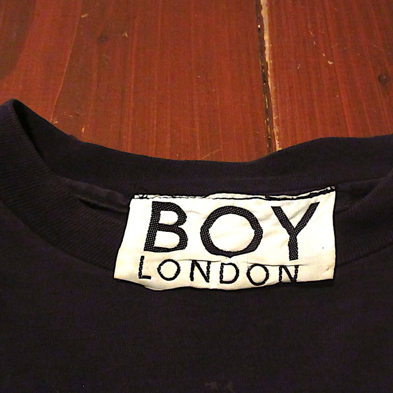 ビンテージ90's○BOY LONDON ”PEACE POSSE”プリントTシャツ黒○251
