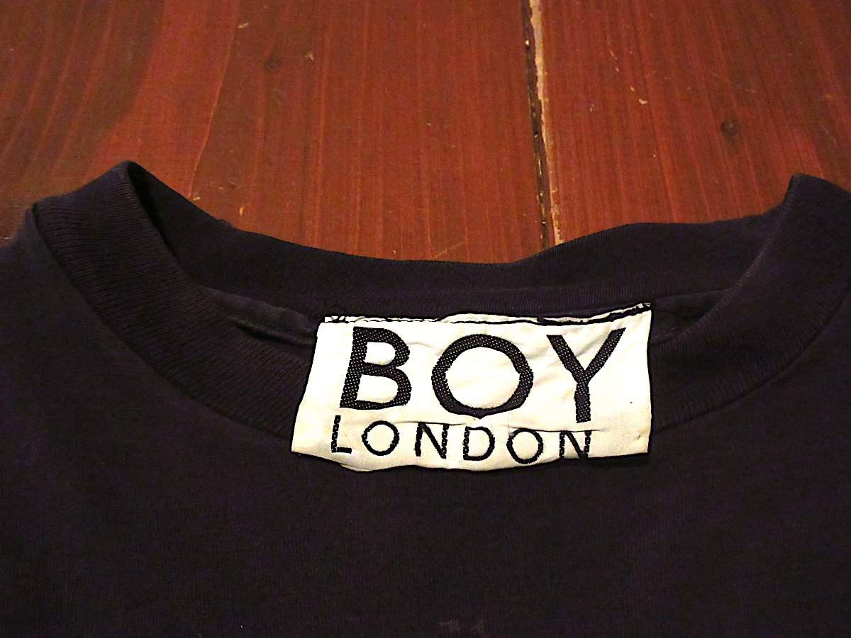 ビンテージ90's○BOY LONDON ”PEACE POSSE”プリントTシャツ黒○251