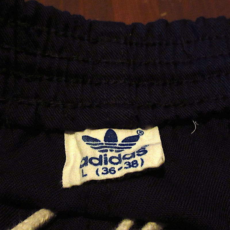 ビンテージ80's○adidasトラックパンツ紺×赤size 36-38○260411j4-m