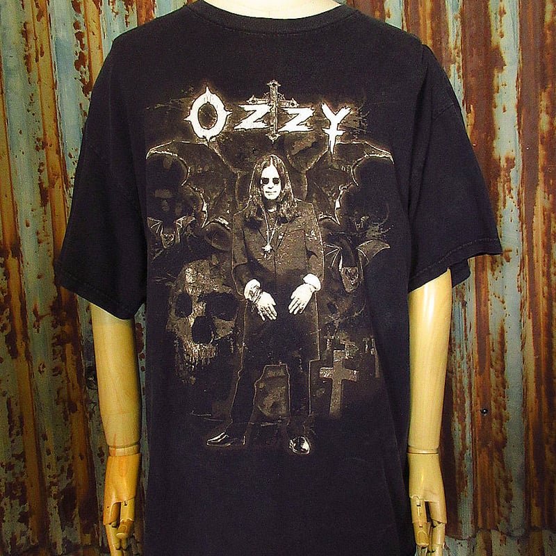 Ozzy Osbourne プリントTシャツXLサイズ Ozzy Ozbourne 1992 Vintage All Over Print Tattoo Band T