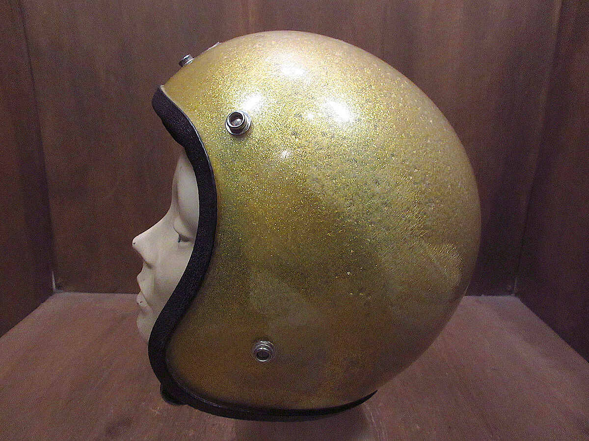 ビンテージ60's○GRANT GP-2ジェットヘルメットゴールド○230419i5-hlmt