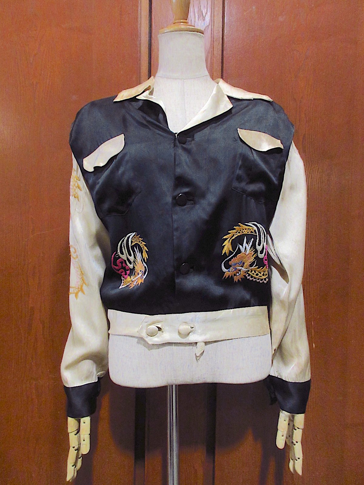 ビンテージ40's50's○JAPAN SASEHOサテンスーベニアシャツ○250923m7-