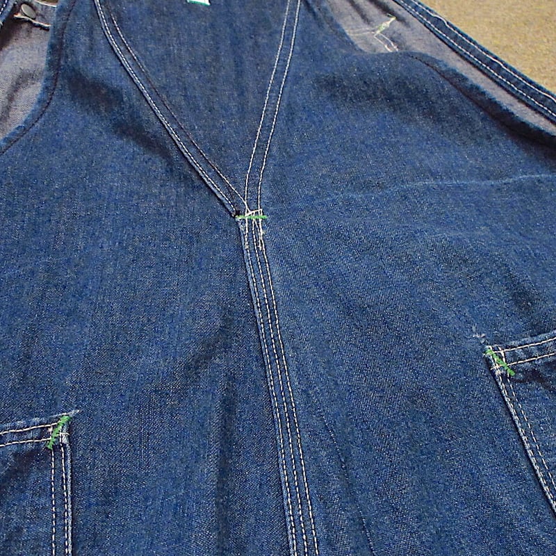 ビンテージ60's70's○KEYデニムオーバーオール実寸W104cm