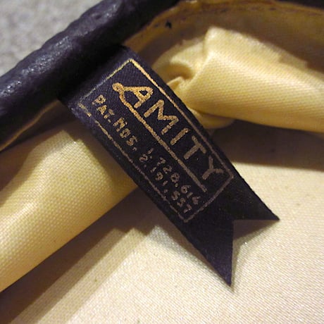 ビンテージ40’s●AMITYレザートラベルケース黒●241217m1-bag-pchポーチバッグ旅行小物入れファッション雑貨