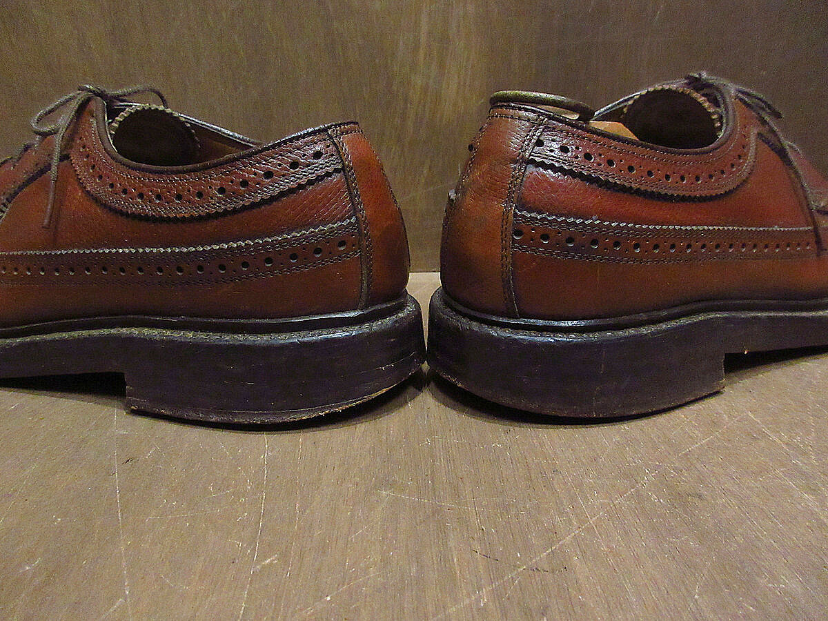 ヴィンテージFLORSHEIM IMPERIALブラウン レザー ウィングチップ