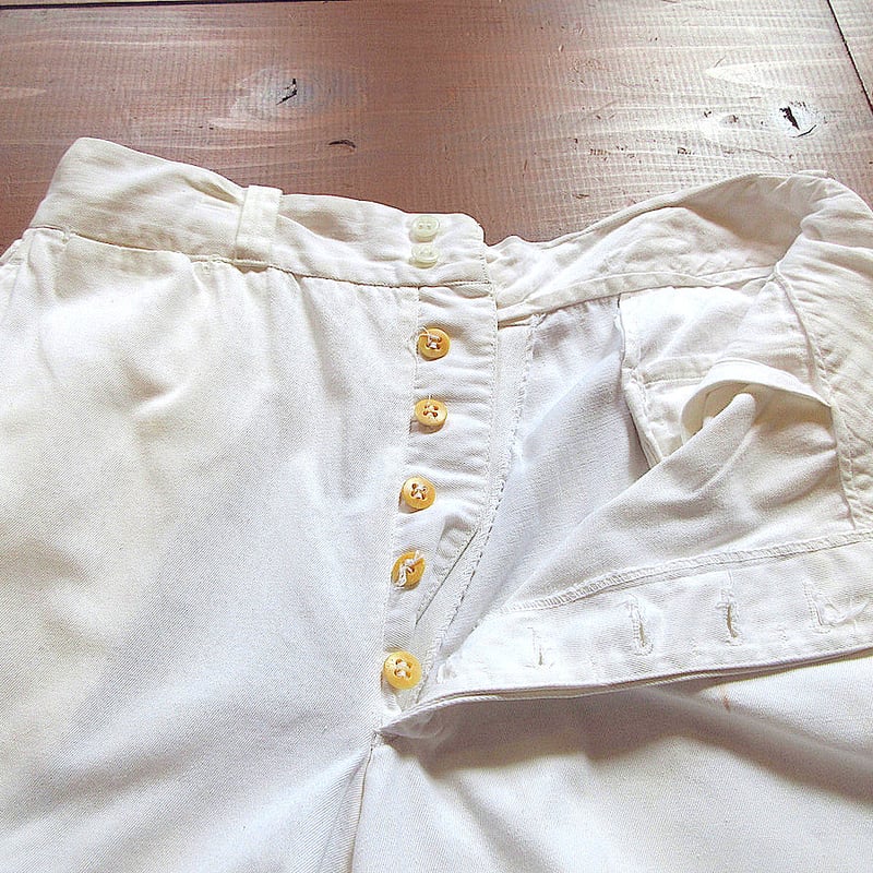 ビンテージ40's○U.S.NAVYコットンセーラーパンツ白実寸W78cm