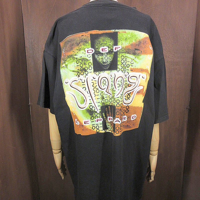 ビンテージ90's○DEF LEPPARD 1996年SLANGツアーTシャツ黒size XL
