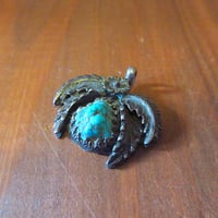 ビンテージ60’s70’s●ナバホターコイズシルバーペンダントトップ●250216k7-otacc 1960s1970sアクセサリーネックレス石付き