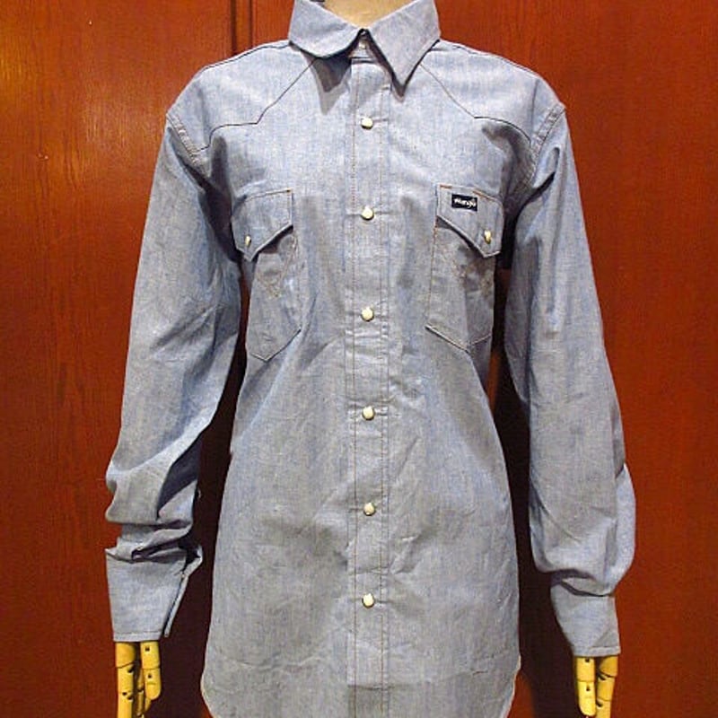 ハ*ー様 80’s Wrangler シャンブレーシャツ Lサイズ 16-34 ハ*ー様 80's Wrangler シャンブレーシャツ Lサイズ 16-34 80's
