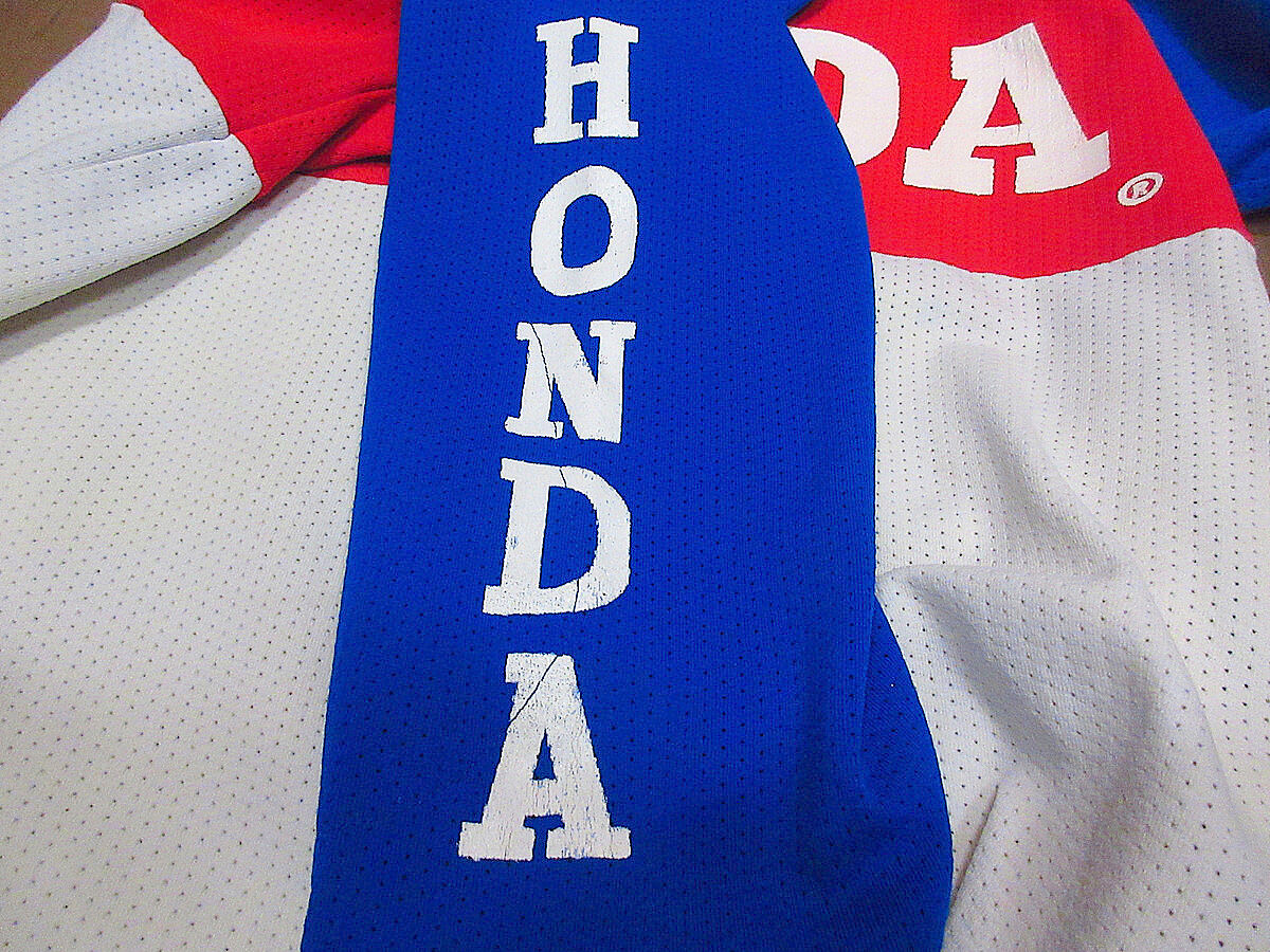 ビンテージ70's○HONDAトリコロールモトクロスジャージ○230618j3-m
