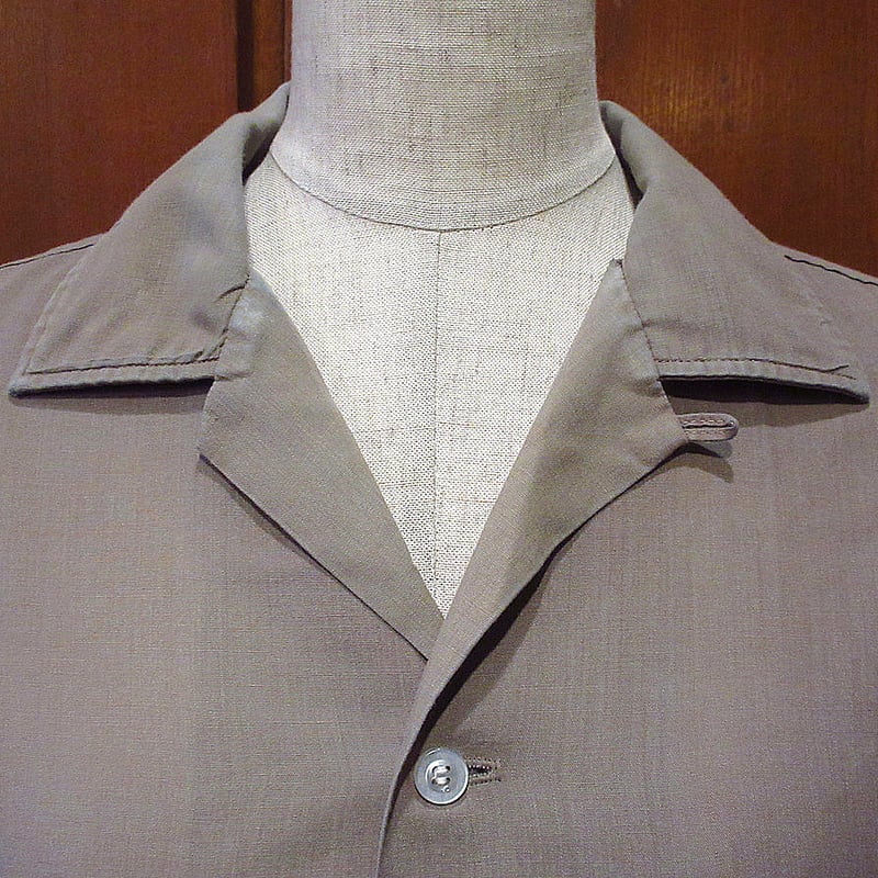ビンテージ60's○VAN HEUSENループカラーシャツ茶size M○240417i3-m