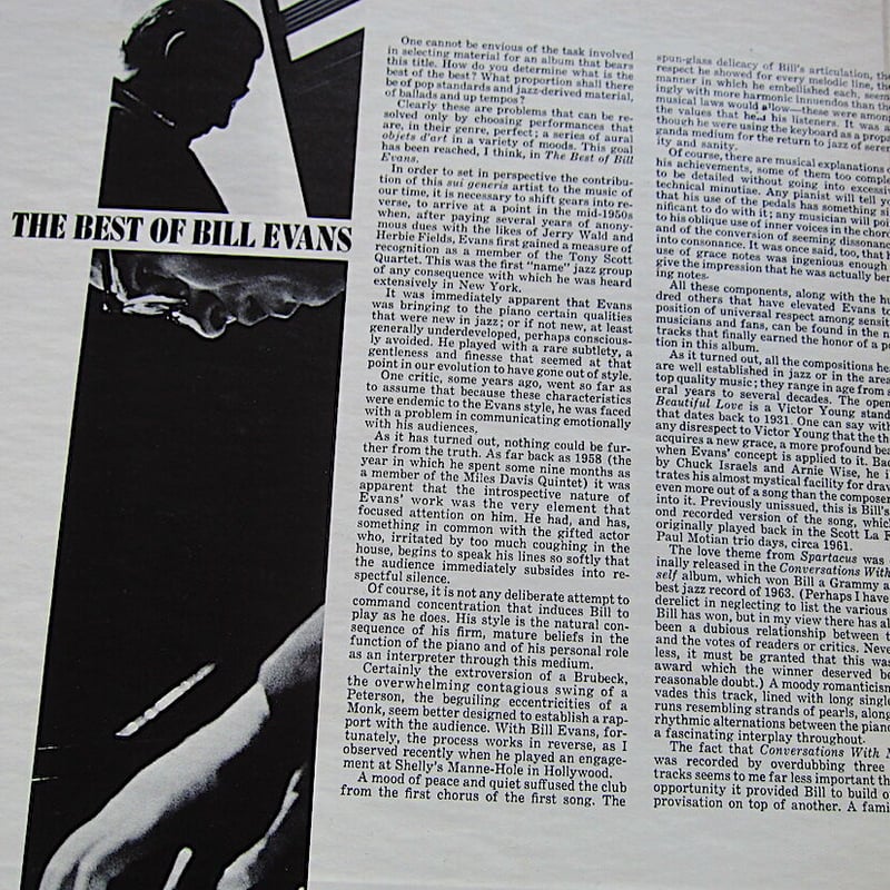 BILL EVANS○THE BEST OF BILL EVANS Verve Records
