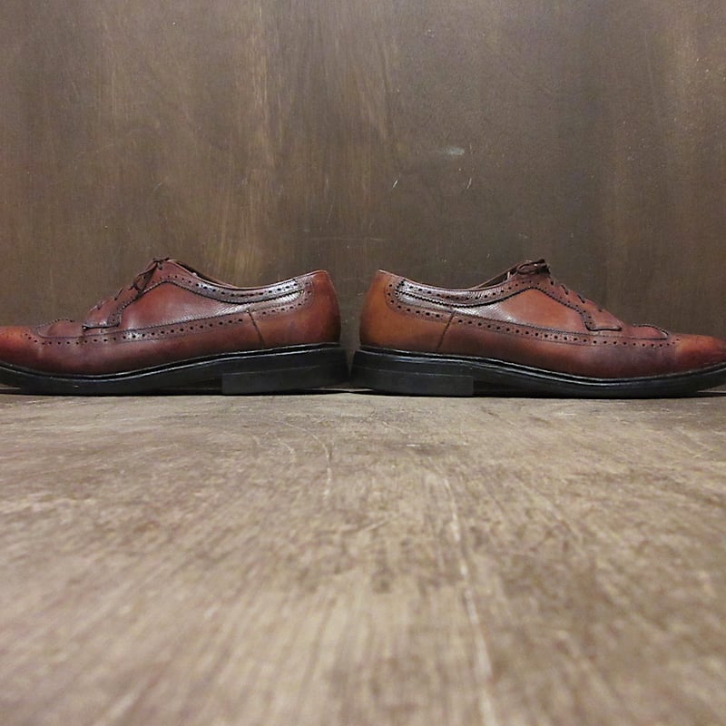 ビンテージ70's○TOWNCRAFTウイングチップシューズ茶size 8 D/B ビンテージ70's○TOWNCRAFTウイングチップシューズ茶size 8 D/B