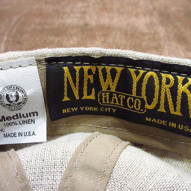 NEW YORK HAT CO. 8パネルリネンキャスケット生成りsize M○240714i