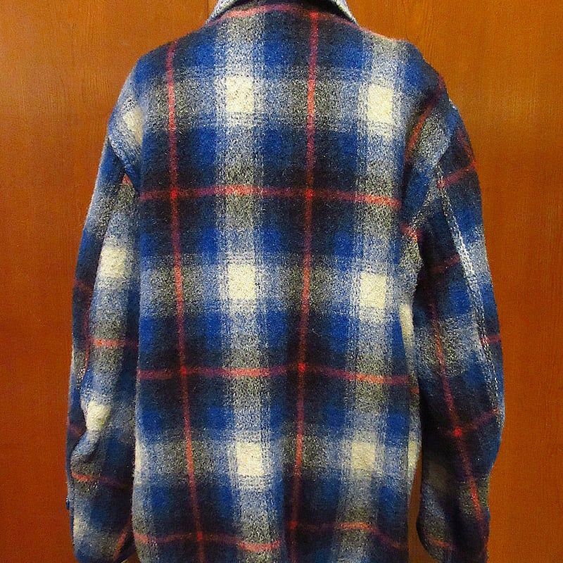 ビンテージ40's○MONTGOMERY WARDチェックウールカーコート○231207i2-