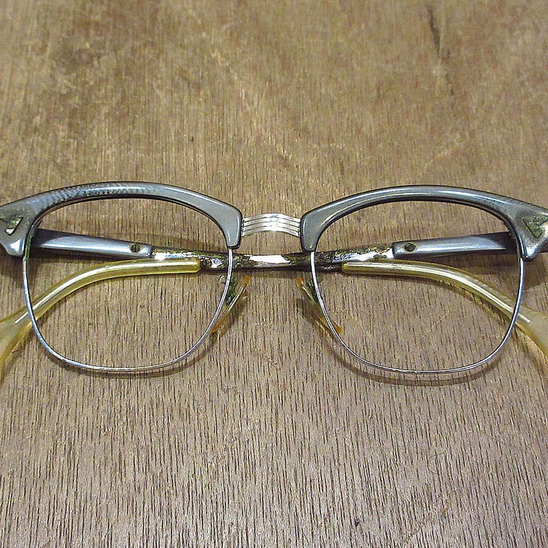 カニカニアメリカンオプティカルAmerican opticalブロータイプ GIG LAMPS 1960s AMERICAN OPTICAL AO HINGE INDUSTRIAL BROW