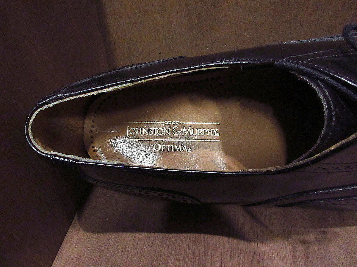ビンテージ○Johnston & Murphy OPTIMA内羽根式レザーウイングチップ