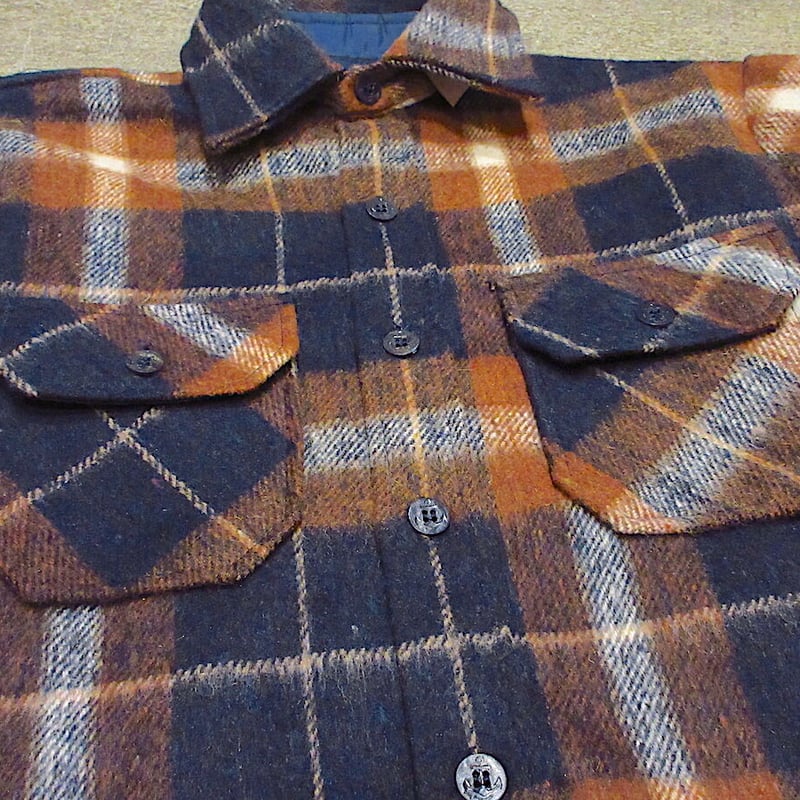 ビンテージ70's80's○DEADSTOCK BrewsterチェックウールCPO ビンテージ70's80's○DEADSTOCK BrewsterチェックウールCPO