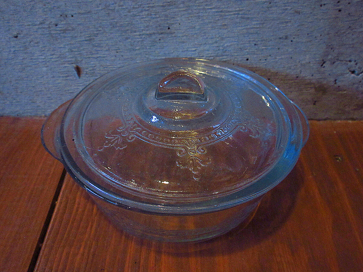 Fire king○サファイヤブルーフィルビーミニキャセロール○230426k3