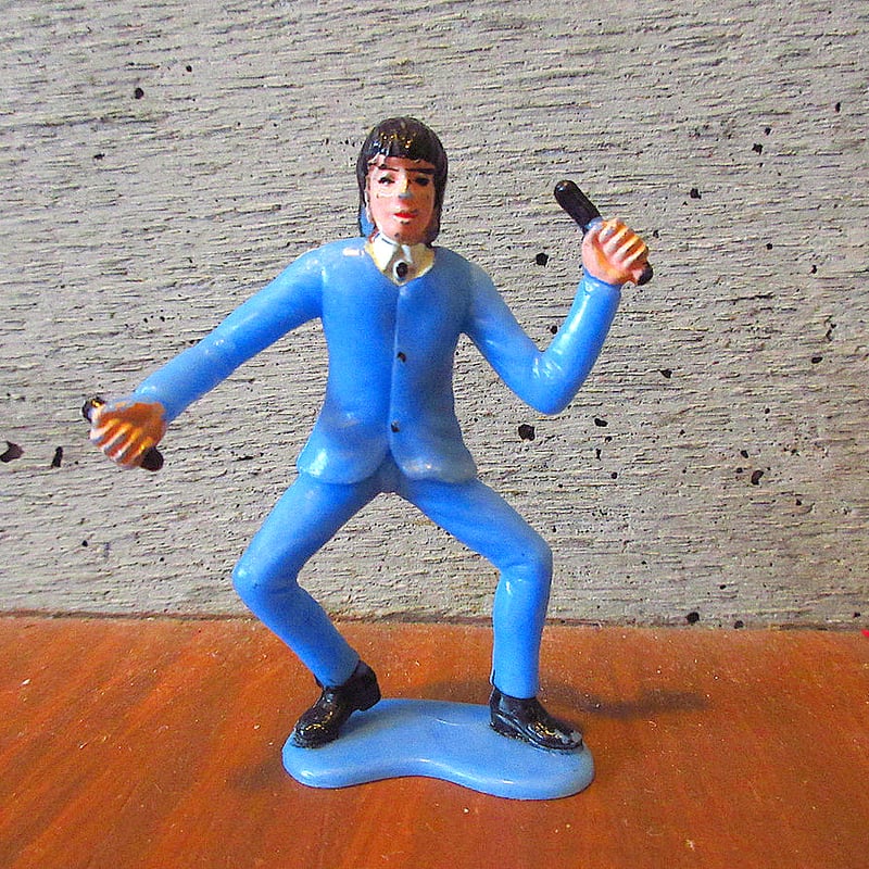 ビンテージ60's○The Beatlesプラスチックケーキトッパー○240608k6-otc