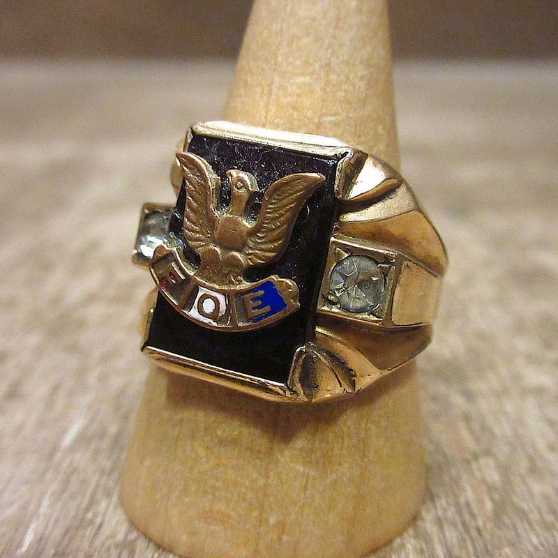 ビンテージ○F.O.E. 1/30 14KR.G.P.ゴールドリング○240223i4-rng