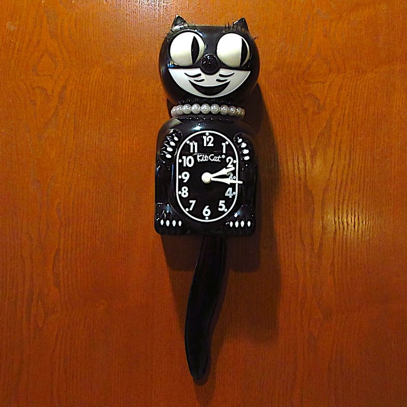 キットキャットウォールクロック○251018n4-clk黒猫壁掛け時計KIT CAT