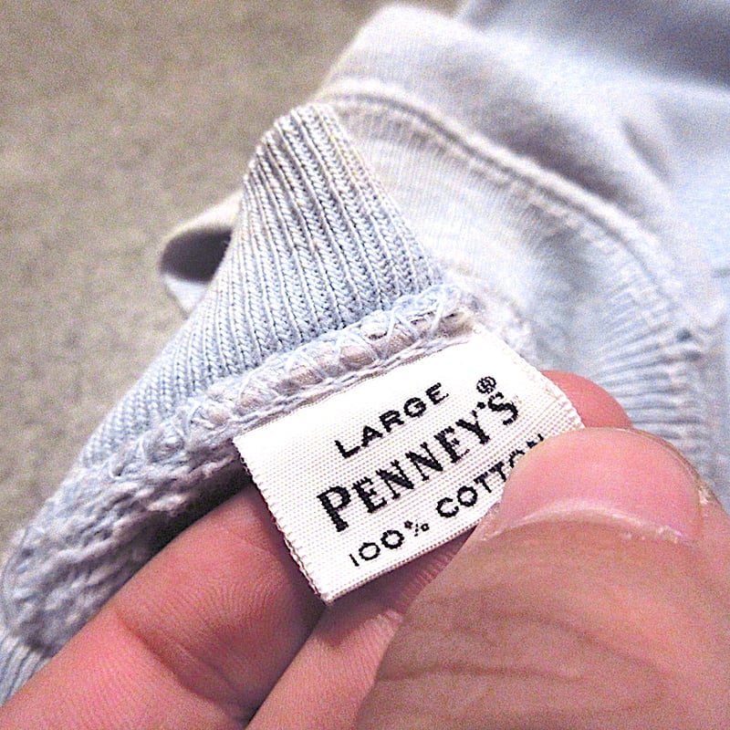 ビンテージ60's○PENNEY'Sラグランスウェット水色size L○251202m5-m-