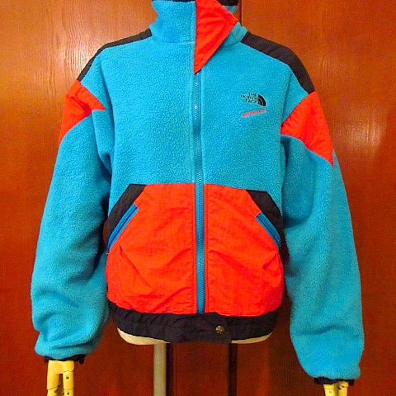 ビンテージ90's○THE NORTH FACE extreme-Zナイロン切り替えフリースジ