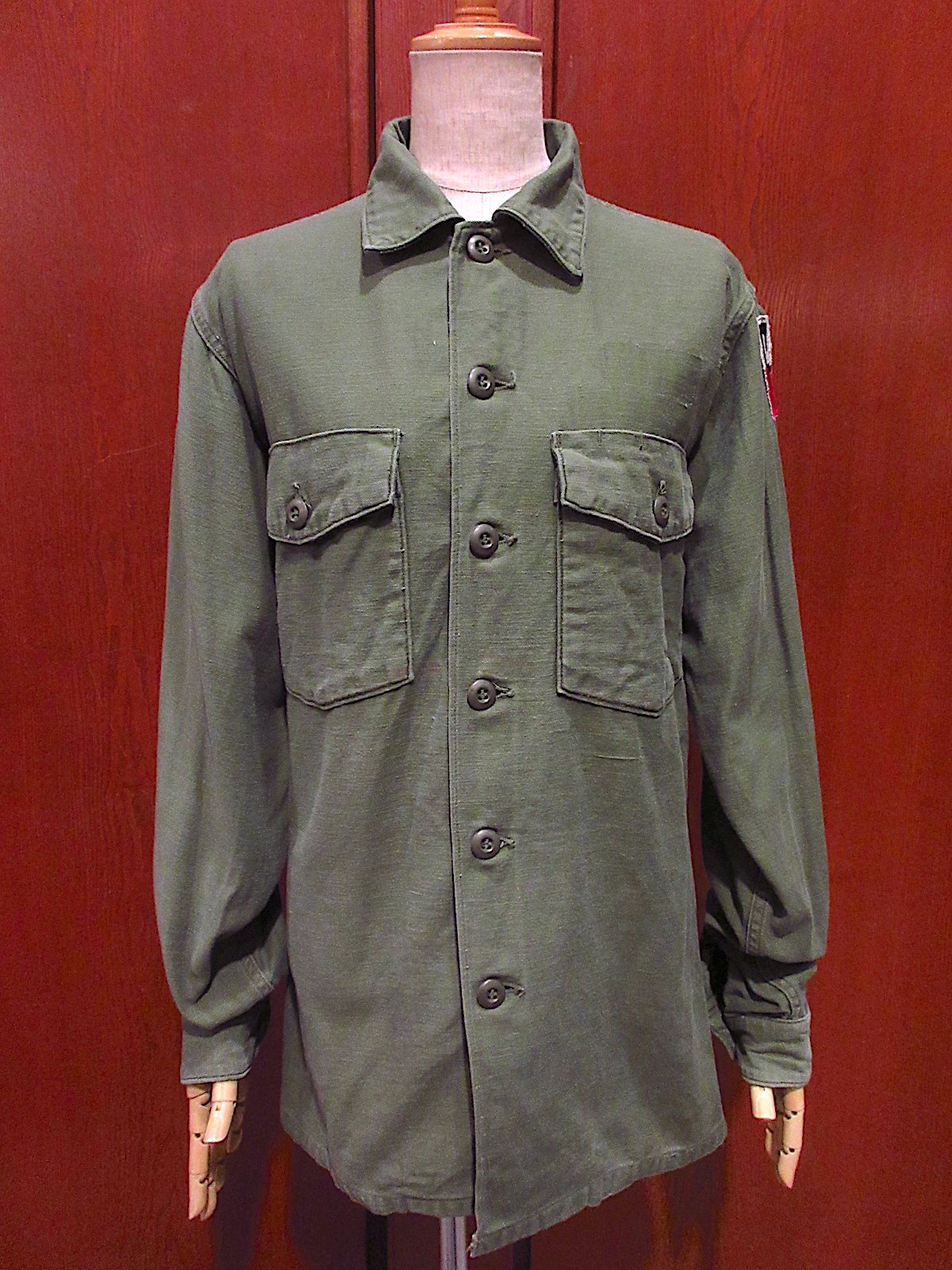 60's ユーティリティシャツ COTTON SATTEN OG107 60s US ARMY ユーティリティシャツ シャツ袖 OG 107 COTTON SATEE