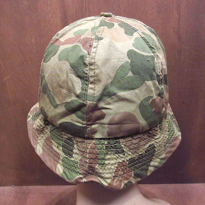 ビンテージ60's70's○6パネルダックハンターカモハットsize 7 1/2