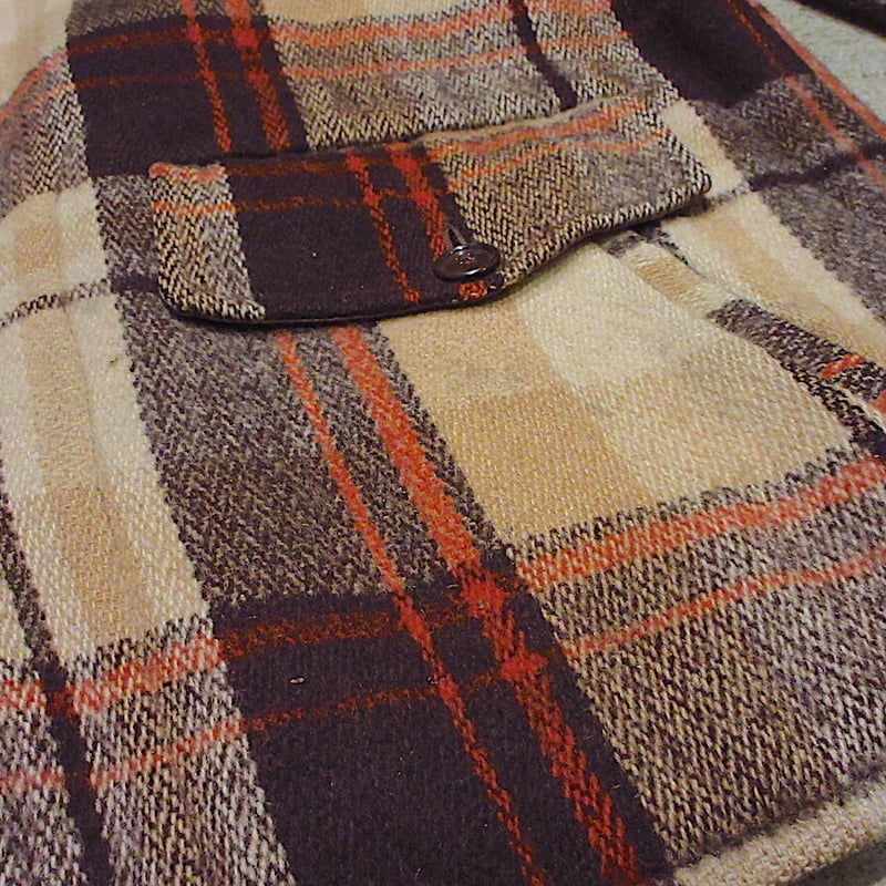 ビンテージ50's○HERCULESウールチェックカーコート○220124r5-m-ct