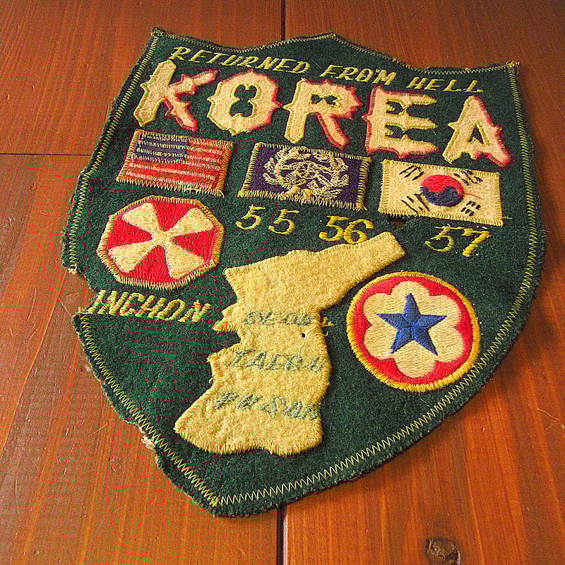 ビンテージ50's○RETURNED FROM HELL KOREAフェルトパッチ○24021