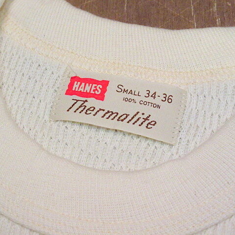 ビンテージ　サーマル　60s〜　デッドストック ビンテージ60's○DEADSTOCK HANES Thermalite サーマルシャツ Si