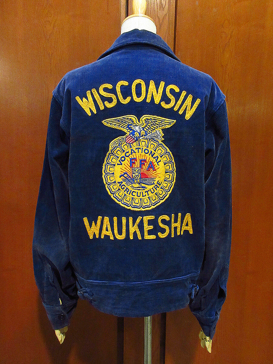 ビンテージ40's○FFAコーデュロイファーマーズジャケット紺○230914i1