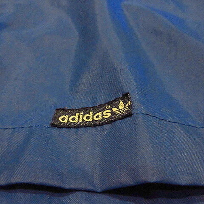 adidas 3本ライン ジップアップジャケット ビンテージ70's80's○adidas 3本ラインジップアップナイロンジャケット