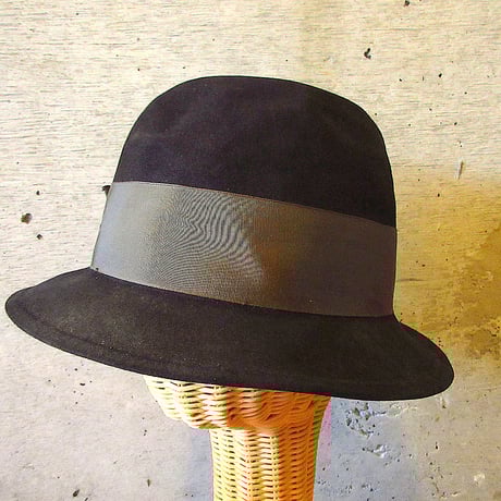 ビンテージ60’s●TOWNCRAFTフェルトハット黒●231107k6-m-ht-flt 1960sタウンクラフトメンズ帽子