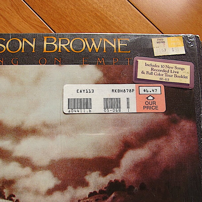 JACKSON BROWNE○RUNNING ON EMPTYシュリンク付きASYLUM RE JACKSON BROWNE○RUNNING ON EMPTYシュリンク付きASYLUM RE