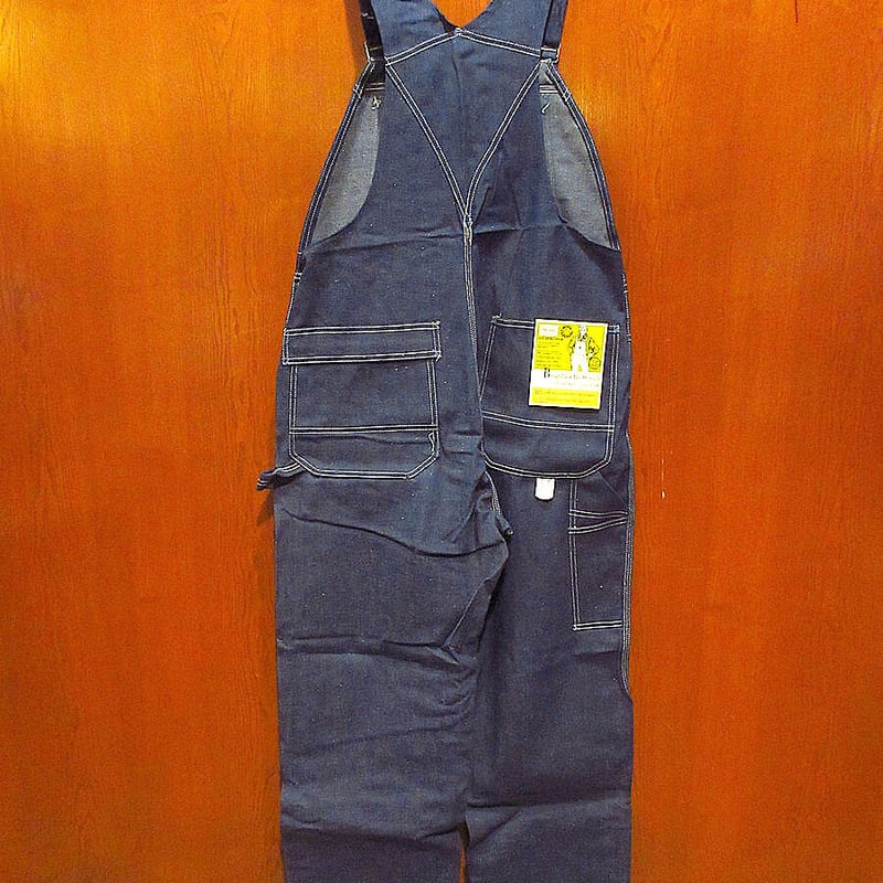 ビンテージ60's○DEADSTOCK Searsバットダイデニムオーバーオール表記